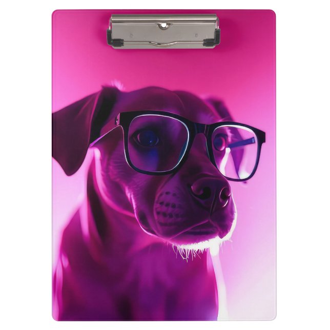 Carpeta De Pinza Perro Cool con Gafas de Sol (Anverso)