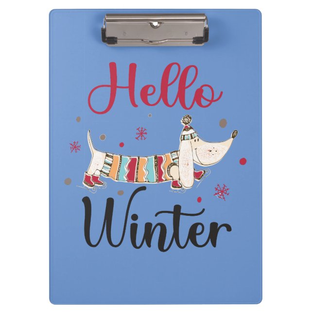 Carpeta De Pinza Perro de patinaje sobre hielo (Anverso)