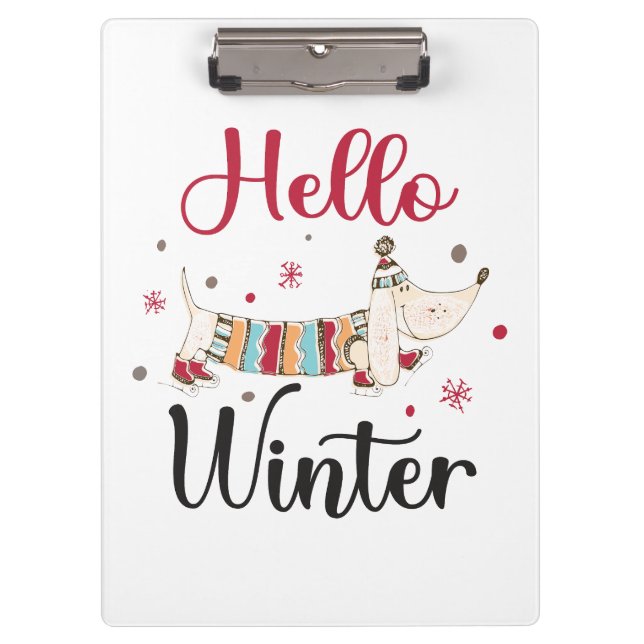 Carpeta De Pinza Perro de patinaje sobre hielo (Anverso)