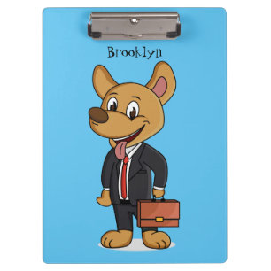 Carpeta De Pinza Perro gracioso usando traje de negocios personaliz