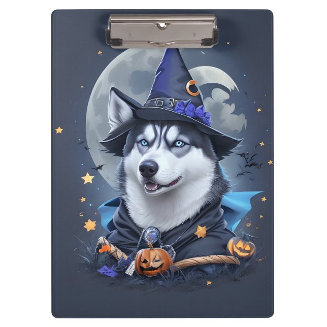 Carpeta De Pinza Perro Husky Encantado: Magnífico Delight Halloween (Anverso)