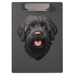 Carpeta De Pinza Perro negro Labradoodle