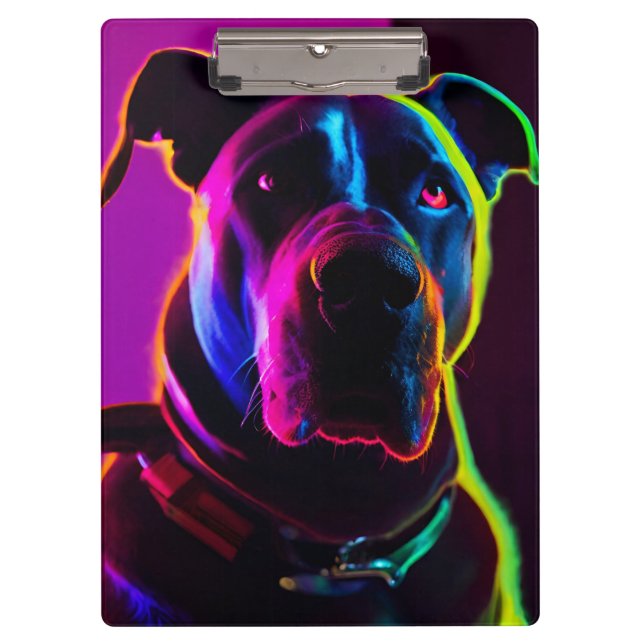 Carpeta De Pinza perro neón (Anverso)