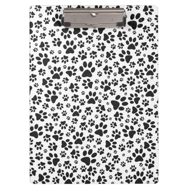 Carpeta De Pinza Perro Paws Black and White Polka Dot (Anverso)