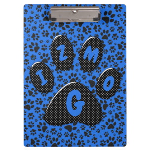 Carpeta De Pinza Perro Paws Black & White Polka Dot (Punto de polka