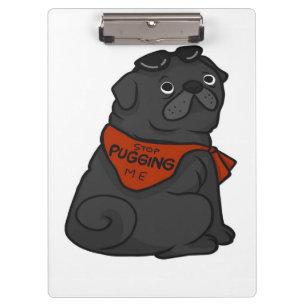 Carpeta De Pinza Perro Pug Dejar De Tirarme