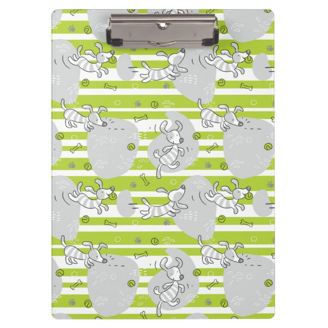 Carpeta De Pinza perro que juega el fondo del modelo (Anverso)