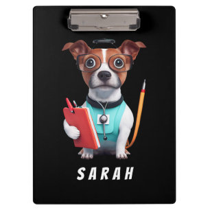 Carpeta De Pinza Perro trabajando como enfermera, perro llevando un
