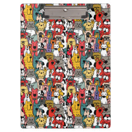 Carpeta De Pinza Perros Divertidos Coloridos