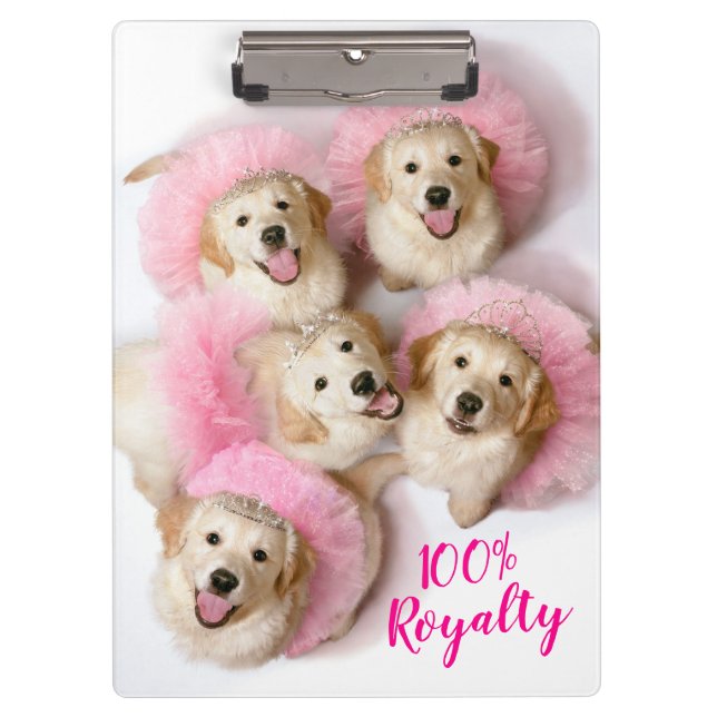 Carpeta De Pinza Perros princesos en Tiaras (Anverso)