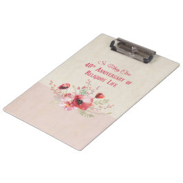 Carpeta De Pinza Personalice, 40º aniversario monja, rosa y