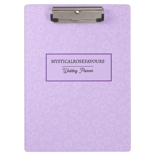 Carpeta De Pinza Personalised Lilac Blossom Clipboard (Anverso)