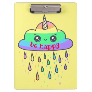 Carpeta De Pinza Personaliza la nube de arcoiris de unicornio