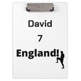Carpeta De Pinza Personalizable de jugador de fútbol de Inglaterra