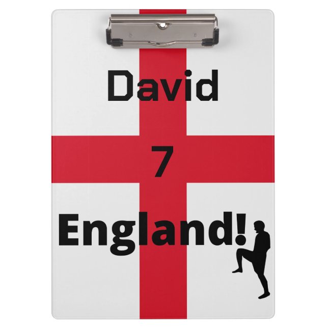 Carpeta De Pinza Personalizable de jugador de fútbol de Inglaterra (Anverso)