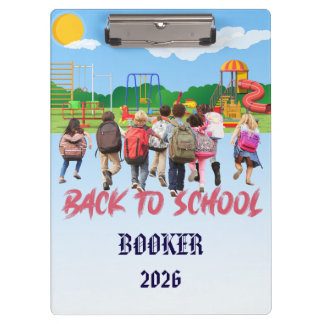 Carpeta De Pinza Personalizable de Regreso a la Escuela