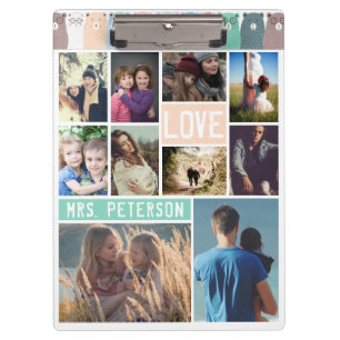 Carpeta De Pinza Personalización de diez Collages de fotos