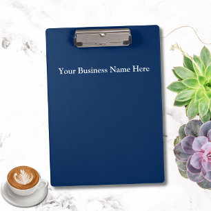 Carpeta De Pinza Personalización de la Empresa Navy Blue White Busi