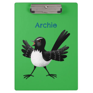 Carpeta De Pinza Personalizado australiano Willie Wagtail personali