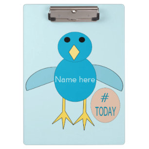 Carpeta De Pinza Personalizado Blue Birthday Boy Chick Clipboard