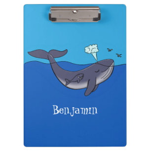 Carpeta De Pinza Personalizado caprichoso de ballenas y terneros