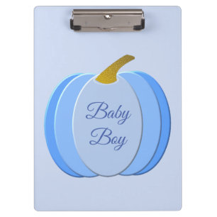 Carpeta De Pinza Personalizado de calabaza de niño pequeño azul