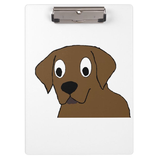 Carpeta De Pinza personalizado de chocolate labrador (Anverso)