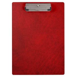 Carpeta De Pinza Personalizado de cuero rojo del Grunge retro