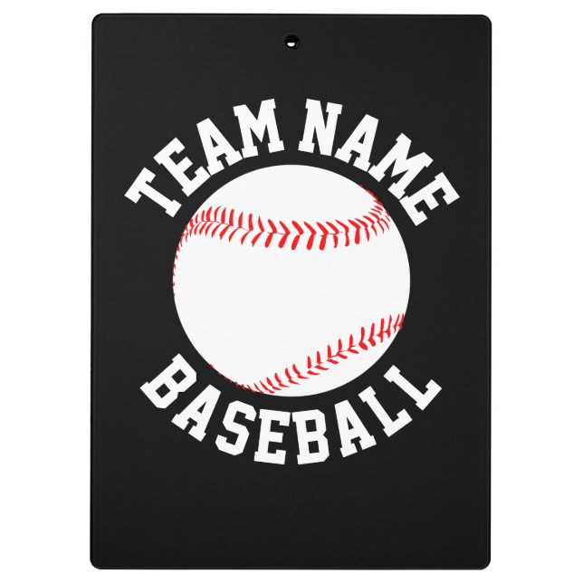 Carpeta De Pinza Personalizado de entrenador de béisbol nombre equi (Reverso)