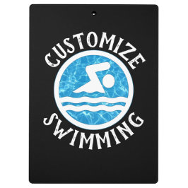 Carpeta De Pinza Personalizado de entrenador de natación Nombre del