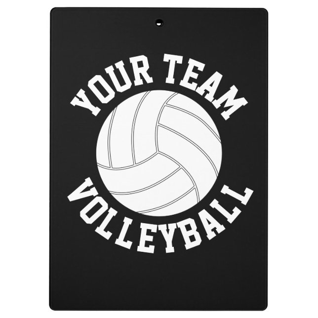 Carpeta De Pinza Personalizado de entrenador de voleibol nombre equ (Reverso)