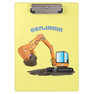 Carpeta De Pinza Personalizado de excavadora de naranja cúpula