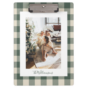 Carpeta De Pinza Personalizado de fotografía rústica con un verde f
