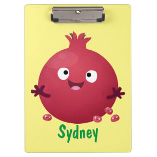 Carpeta De Pinza Personalizado de frutas pomegranadas alegres