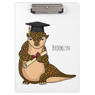 Carpeta De Pinza Personalizado de graduación de pangolin lindo