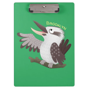 Carpeta De Pinza Personalizado de kookaburra gracioso