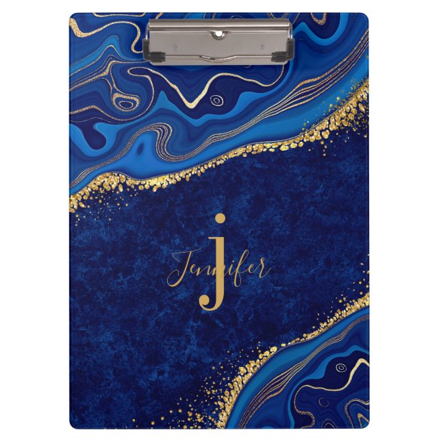 Carpeta De Pinza Personalizado de Mármol elegante moderno con decor (Anverso)