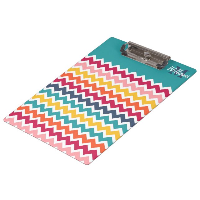 Carpeta De Pinza Personalizado de moda de Guay Monograma chevron (Angular)