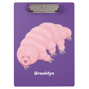 Carpeta De Pinza Personalizado de oso de agua tardígrado rosa y sua