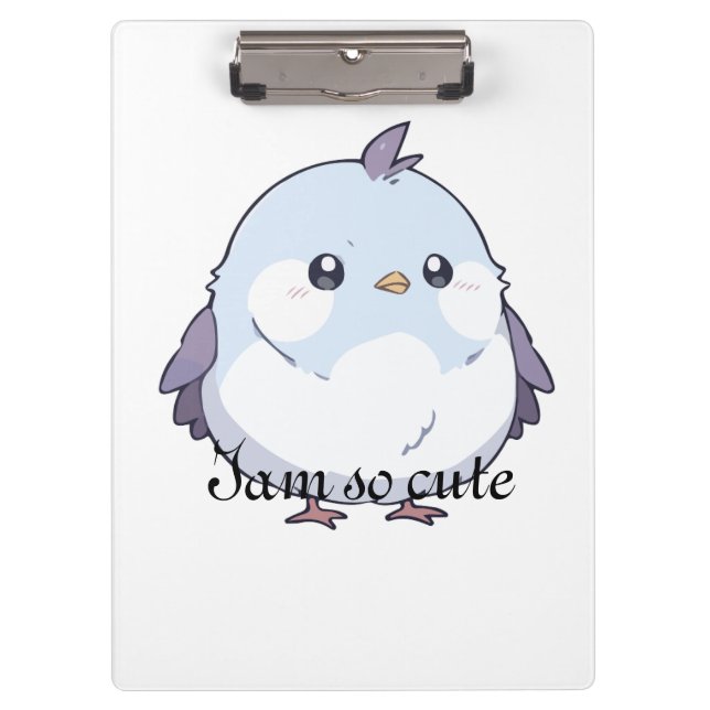 Carpeta De Pinza Personalizado de pájaro Cute Kawaii Chubby - Paste (Anverso)