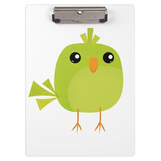 Carpeta De Pinza Personalizado de pájaro verde (Anverso)
