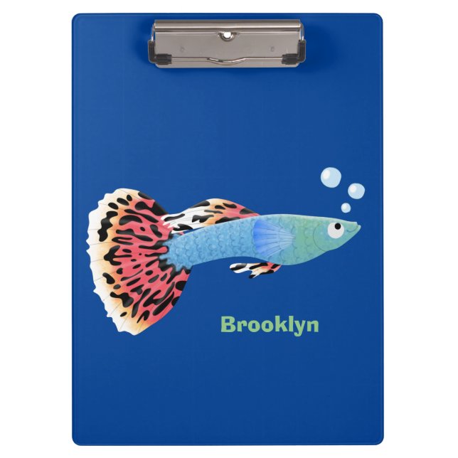 Carpeta De Pinza Personalizado de peces tropicales adormilados (Anverso)