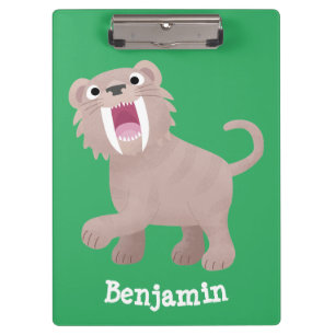 Carpeta De Pinza Personalizado de Smilodon del tigre dientes de Cut
