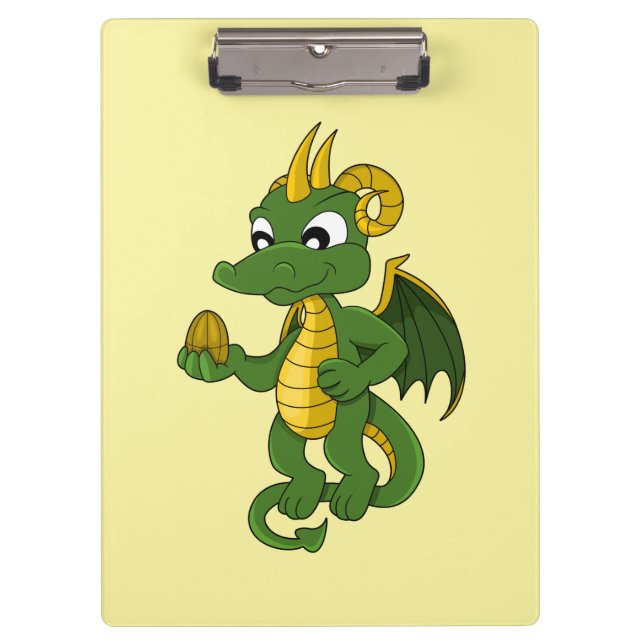 Carpeta De Pinza Personalizado del dragón verde (Anverso)
