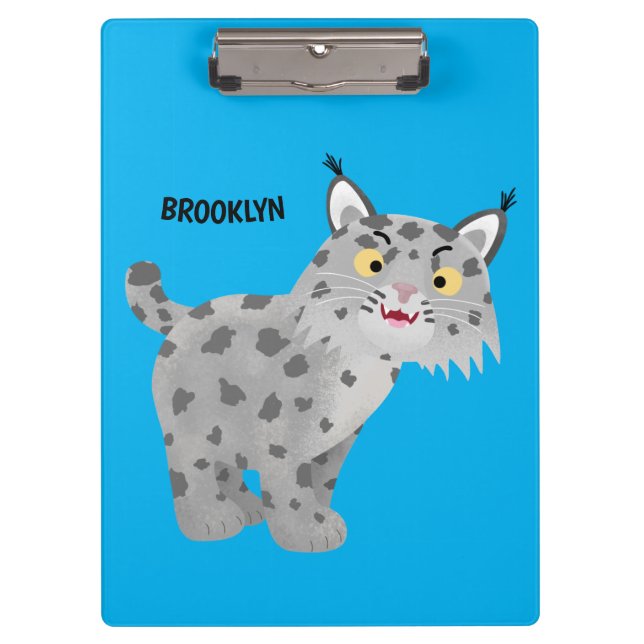 Carpeta De Pinza Personalizado del lince del bobcat medio (Anverso)