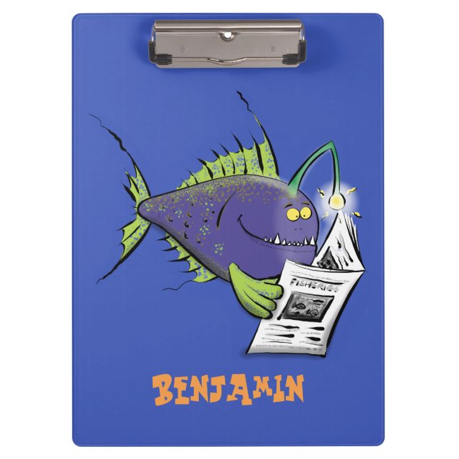 Carpeta De Pinza Personalizado divertida de pescados y mariscos (Anverso)