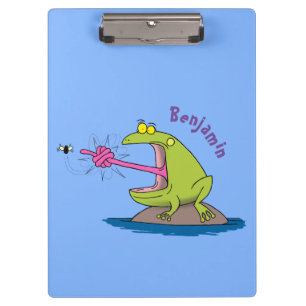 Carpeta De Pinza Personalizado divertida de rana y mosca