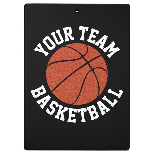 Carpeta De Pinza Personalizado entrenador de baloncesto nombre equi (Reverso)
