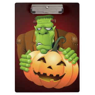 Carpeta De Pinza Personalizado Frankenstein con Calabaza