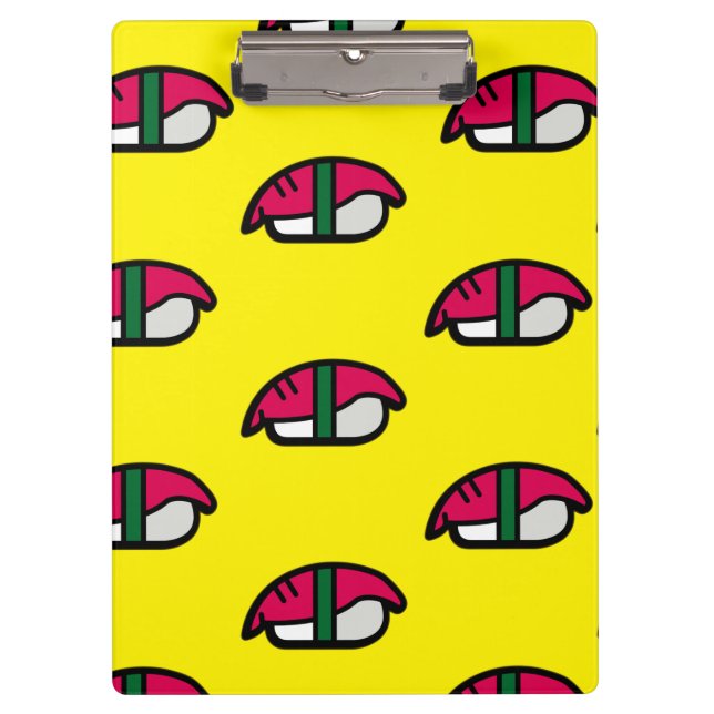 Carpeta De Pinza Personalizado Kawaii Sushi, Arroz de Pescado y Alg (Anverso)